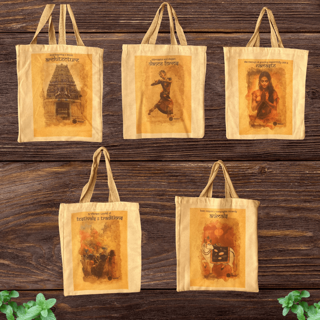 VIRAASAT’S ARCHITECTURE TOTE BAG (set of 5)