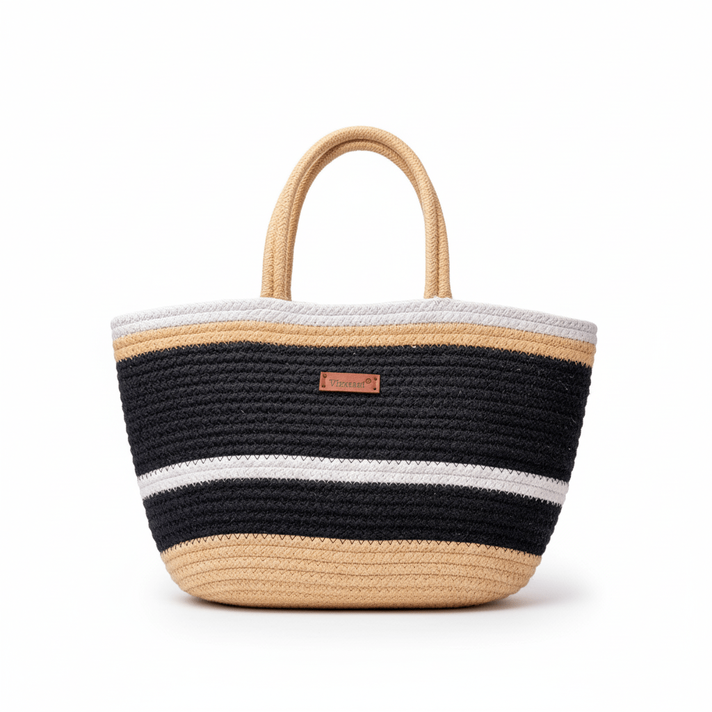 Handmade Jute Bag – Crafted with Purpose, Carried with Pride | Black multi