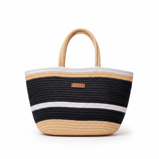 Handmade Jute Bag – Crafted with Purpose, Carried with Pride | Black multi