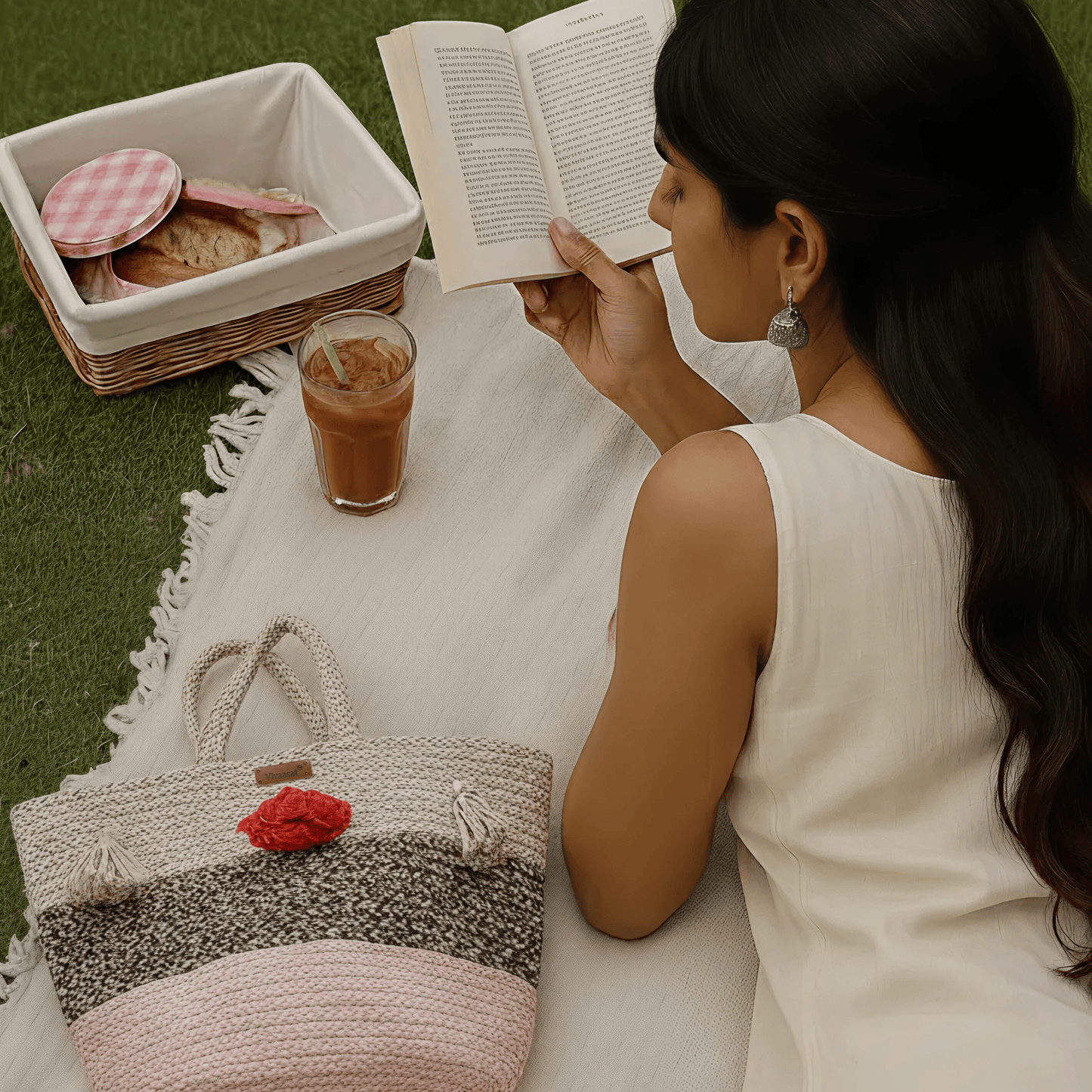 Elevate Your Style with Viraasat The Legacy Jute Cotton Tote Bag – Where Tradition Meets Modernity