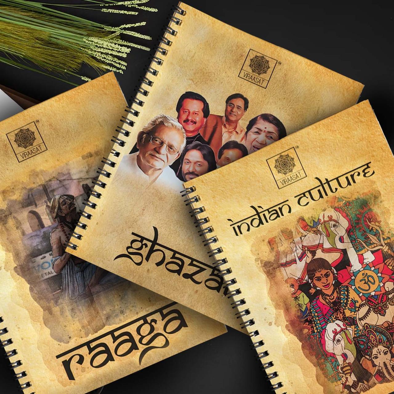 Indian culture notebook combo (3 diaries with a tote bag) – Viraasat ...