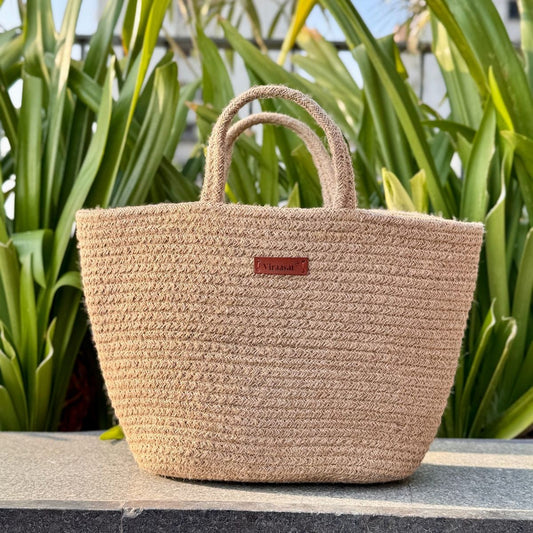 Handmade Jute Bag – Crafted with Purpose, Carried with Pride | Beige