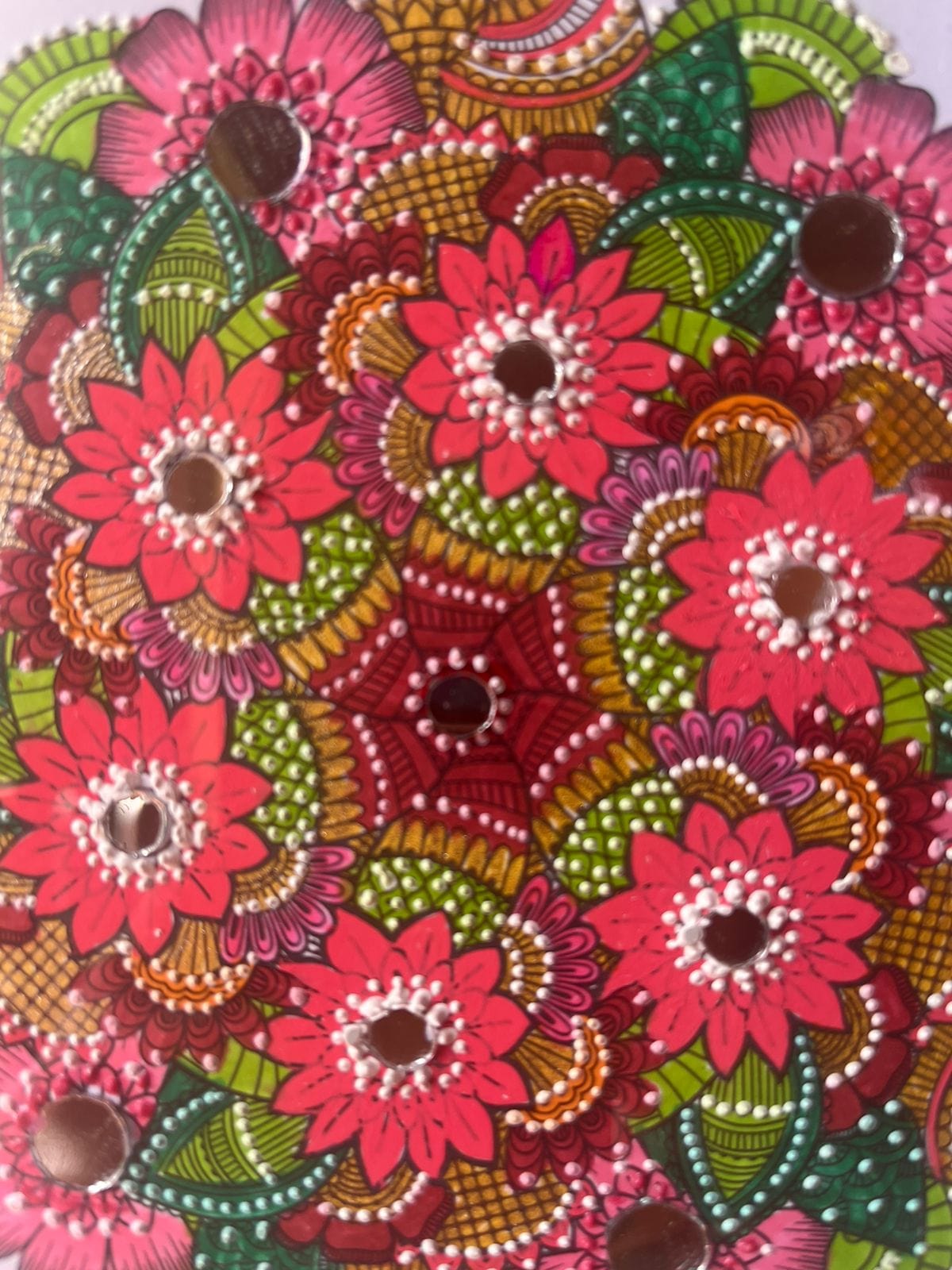 Exquisite Hand-Painted Mandala Artwork in Premium Frame - 8 x 8 Inch | Viraasat the Legacy